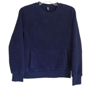 Athleta Girl So Snug‎ Sherpa Pullover XL Blue